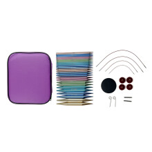 13Pairs Interchangeable Aluminum Circular Knitting Needle for