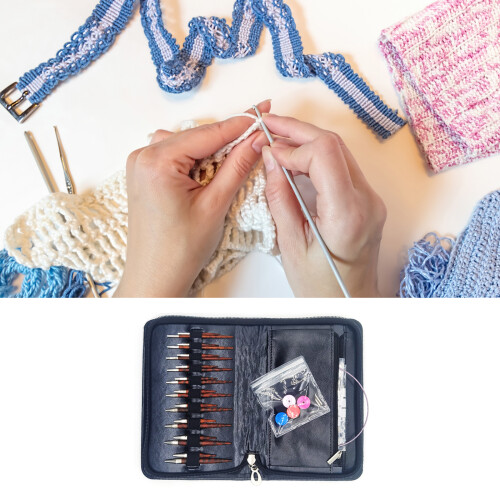 10Pairs Interchangeable Circular Wood Knitting Needle Set 1