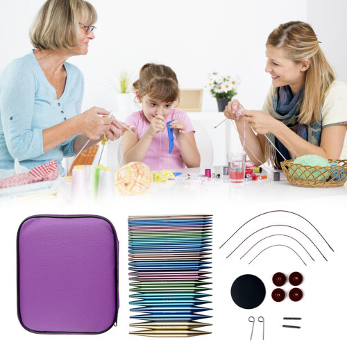 13Pairs Interchangeable Aluminum Circular Knitting Needle for 1