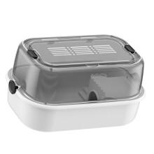 Hamster Cage Villa with Ventilated Top for Small Pet-White
