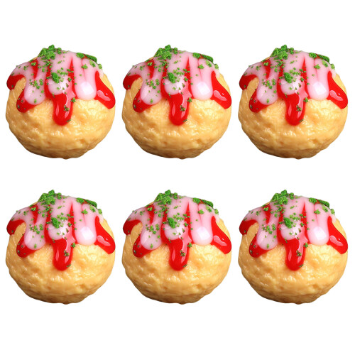 6Pcs Artificial Grilled Meat Balls Model Simulation-Type C