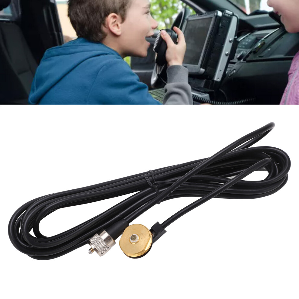 5M Car Walkie Talkie Antenna Cable With Base Male Connector, Flex Copper 8371372247181