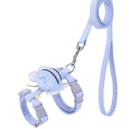 Escape Proof Cats Vests Harnesses Security Collar-Haze Blue S