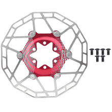 Mountain Bike Brake Rotor With Floating System, Ultra Light Aluminum Alloy And Stainless Steel Bicycle Disc Featuring Anodizing Colors And Multi Size