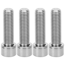 Bike Stem Bolts Set 4Pcs Titanium Alloy M7x25mm Inner Hex Screws Titanium Color