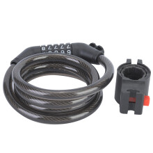 Lucchetto per bicicletta antifurto resistente, lucchetto a combinazione a 5 cifre, cavo antifurto con staffa di montaggio, cavo di sicurezza