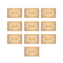 Vízálló terítő elegáns jacquard anyaggal, újrafelhasználható PVC alátétek hőálló asztalvédelemmel, európai retró stílus