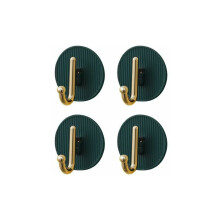 Decorative Touch Adhesive Hooks For Hanging, Versatile Application Moisture-Resistant Rotatable Aluminum Hook Acrylic Bottom Plate, Space Saving