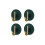 Adhesive Hooks for Smooth Surface Application, Decorative Wall Hooks with Rustproof ABS Material for Bathrooms and Kitchens, Green, Self Adhesive and 1