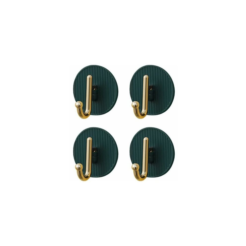 Adhesive Hooks For Smooth Surface Application, Decorative Wall Hooks With Rustproof Abs Material For Bathrooms And Kitchens, Green, Self Adhesive And 9169997371805