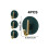 Adhesive Hooks for Smooth Surface Application, Decorative Wall Hooks with Rustproof ABS Material for Bathrooms and Kitchens, Green, Self Adhesive and 2