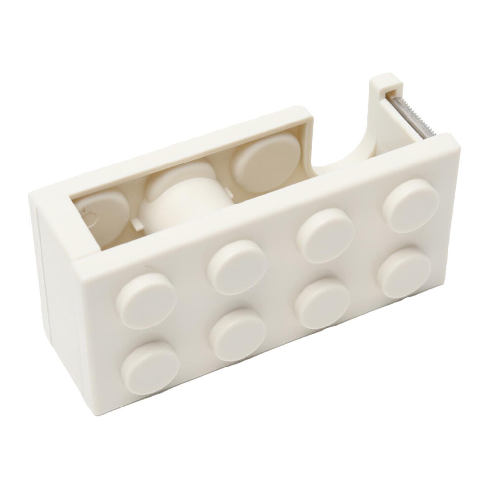 Tape Dispenser With Mini Building Block Shape, Easy Cutting Desk Tape Holder For School Office Study Room, Pp Material Sturdy Construction Universal 9433291952269