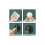 Adhesive Hooks for Smooth Surface Application, Decorative Wall Hooks with Rustproof ABS Material for Bathrooms and Kitchens, Green, Self Adhesive and 4