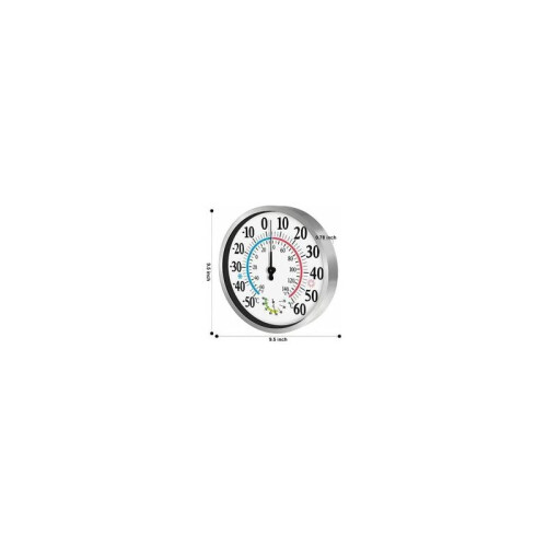 Igrometro impermeabile, termometro per interni ed esterni con calibrazione automatica e quadrante elegante con gradiente di colore, materiali 1