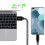 USB-A 2.0-zu-USB-C-Kabel mit 3A-Schnellladung Black 1 m 4