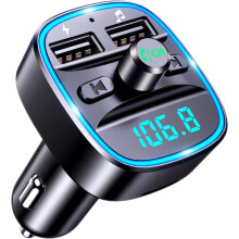 Bluetooth 5.3 FM Transmitter For Car, Enjoy Hi-Fi Bass Sound With Anti-Static Design And Quick Charge For Your Daily Commutes