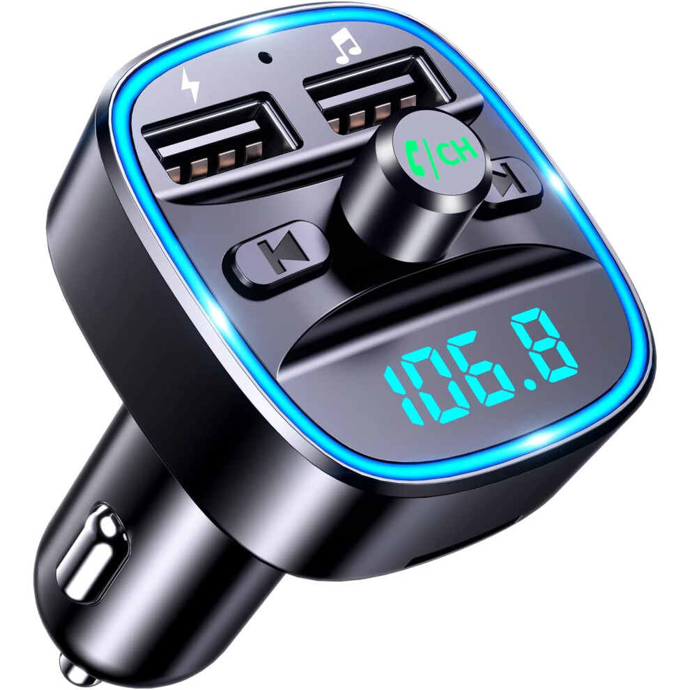 Innovative Bluetooth Fm Transmitter For Enhanced Car Entertainment, Quick Charge Technology Equipped Dual Usb Car Charger Offers Lightning-Fast Power 9448196417850