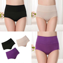 Dames katoenen lekvrij ondergoed, 3-pack XXL, voor menstruatie, na de bevalling en bij lichte incontinentie.