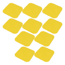 10PCS Yellow Soccer Spot Markers 23cm Squares for Outdoor Training