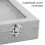 Large Grey Pin Display Case, Glass & Wood Dustproof Shadow Box 6