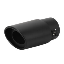 Aluminum Alloy Brushed Black Exhaust Tip 63mm Universal for Car