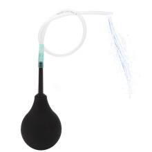 Kit di sfera enema in silicone da 89ml con doccia e tubo monouso nero