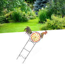 Metall-Hahn Windspiel für den Außenbereich, Garten-Dekoration, 400g