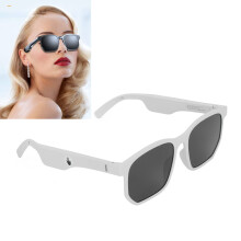 Comfortable Smart Glasses with Clear Sound and Long Battery - Gray White