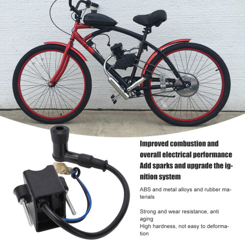 49cc-80cc 2-Stroke Engine CDI Ignition Coil Spark Plug for Motorized Bicycle 1