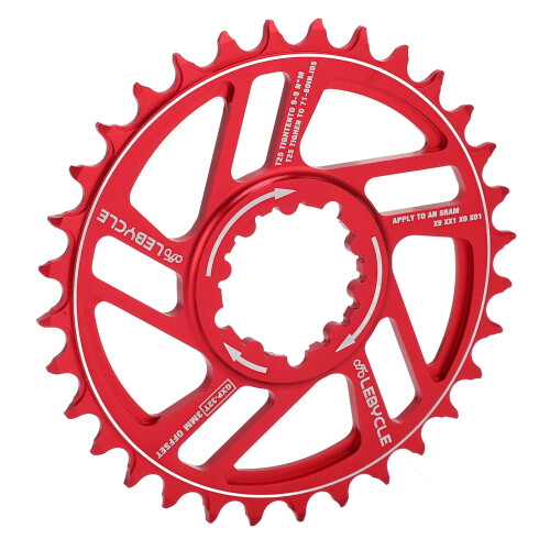Oval Chainring for Bicycle Drivetrain, Direct Mount Oval Chainring Compatible with 12 Speed System, Offset Chainring with Anodized Surface and Positio 2