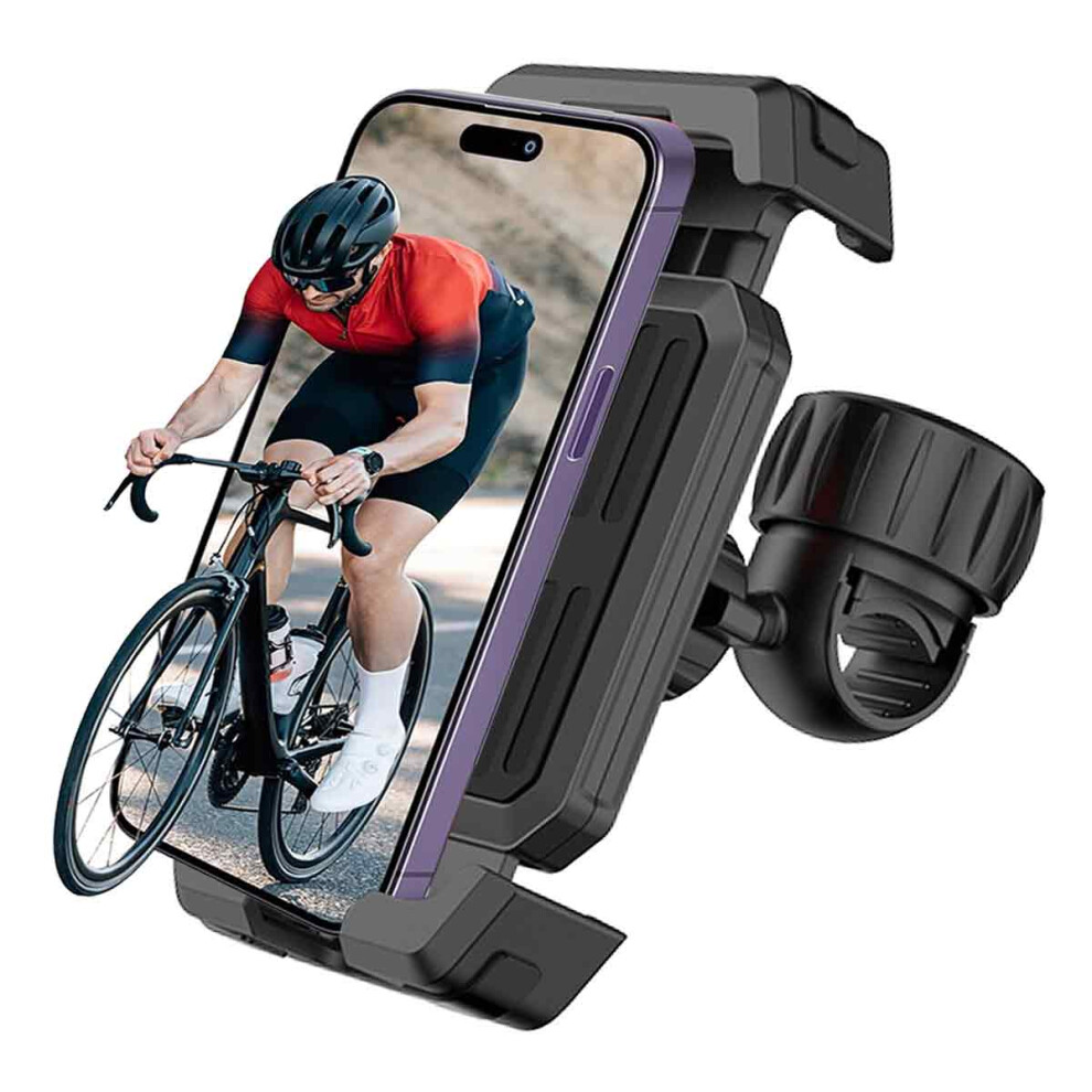 Bike Phone Holder, Ultra-Secure Shockproof Design Quick Release Mount For Bicycle, Motorcycle, Scooter Handlebars, Fits 4.7 To 6.8" Smartphones, 9169997371935