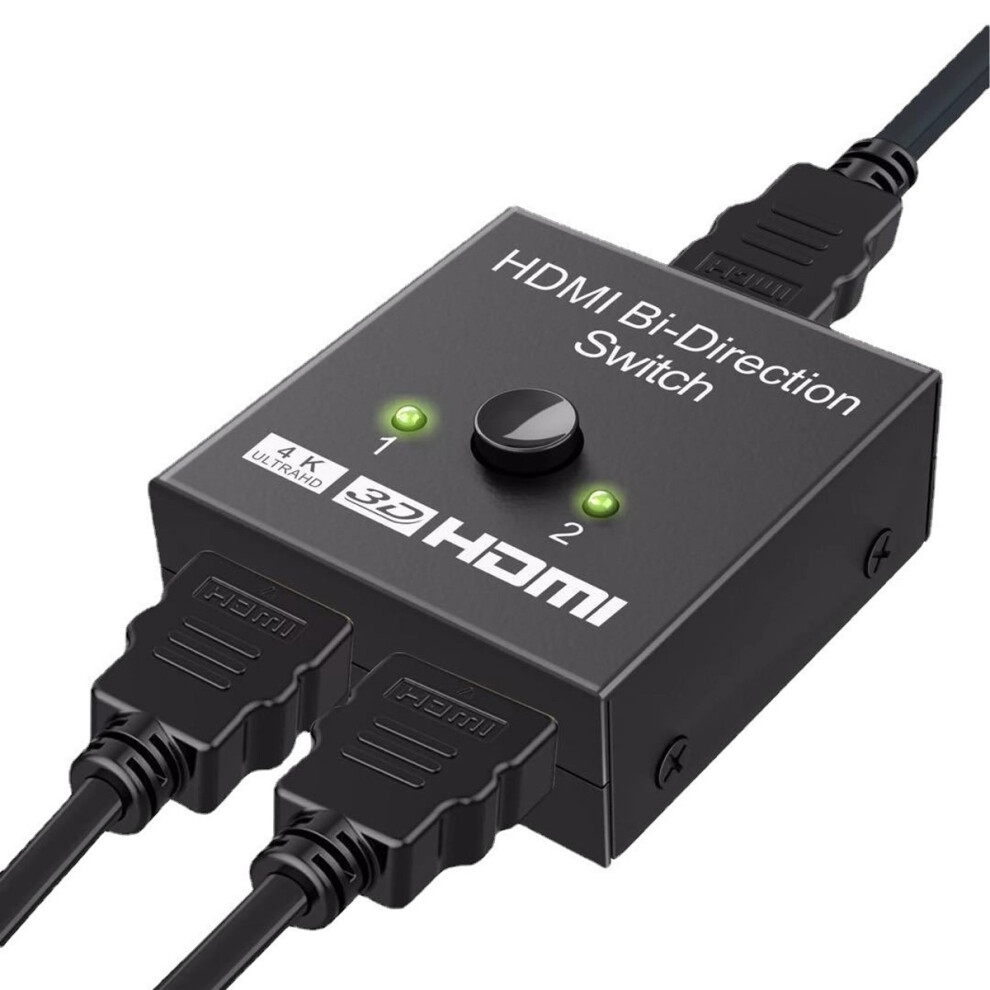 Hdmi Bi-Directional Switcher For Seamless Entertainment, Supports 3D And 1080P, High Resolutions Up To 4K, Broad Device Compatibility, Manual 9169997372239