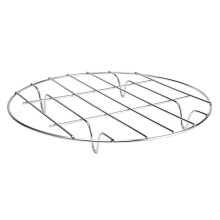 Grelha redonda para resfriamento, ideal para cozinhas domésticas e restaurantes. Versátil, perfeita para cozinhar a vapor, grelhar, resfriar e