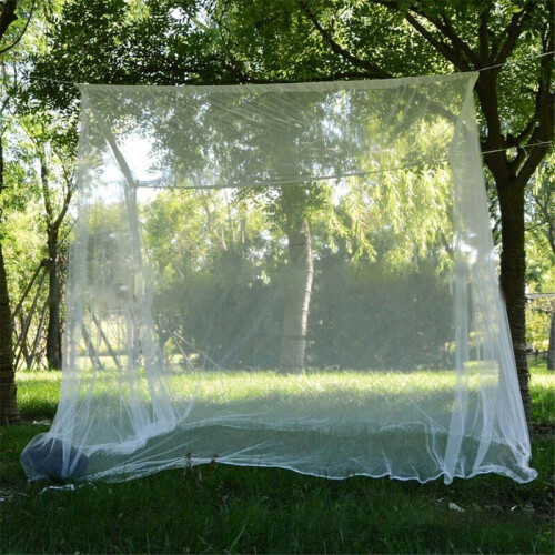 Hexagonal Mesh Design Mosquito Net, Extra Large for Queen & King Beds, Decorative Rectangular Shape Ensures Full Coverage, Lightweight for Easy 1
