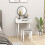 Homcom HOMCOM Dressing Table Vanity Set Make Up Desk with Mirror & Stool White 1