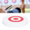 Archery Practice Target EVA Round Moving with 2 Target Papers White/Red Colors 11