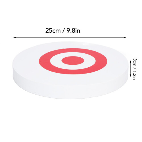Archery Practice Target EVA Round Moving with 2 Target Papers White/Red Colors 2