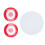 Archery Practice Target EVA Round Moving with 2 Target Papers White/Red Colors 2