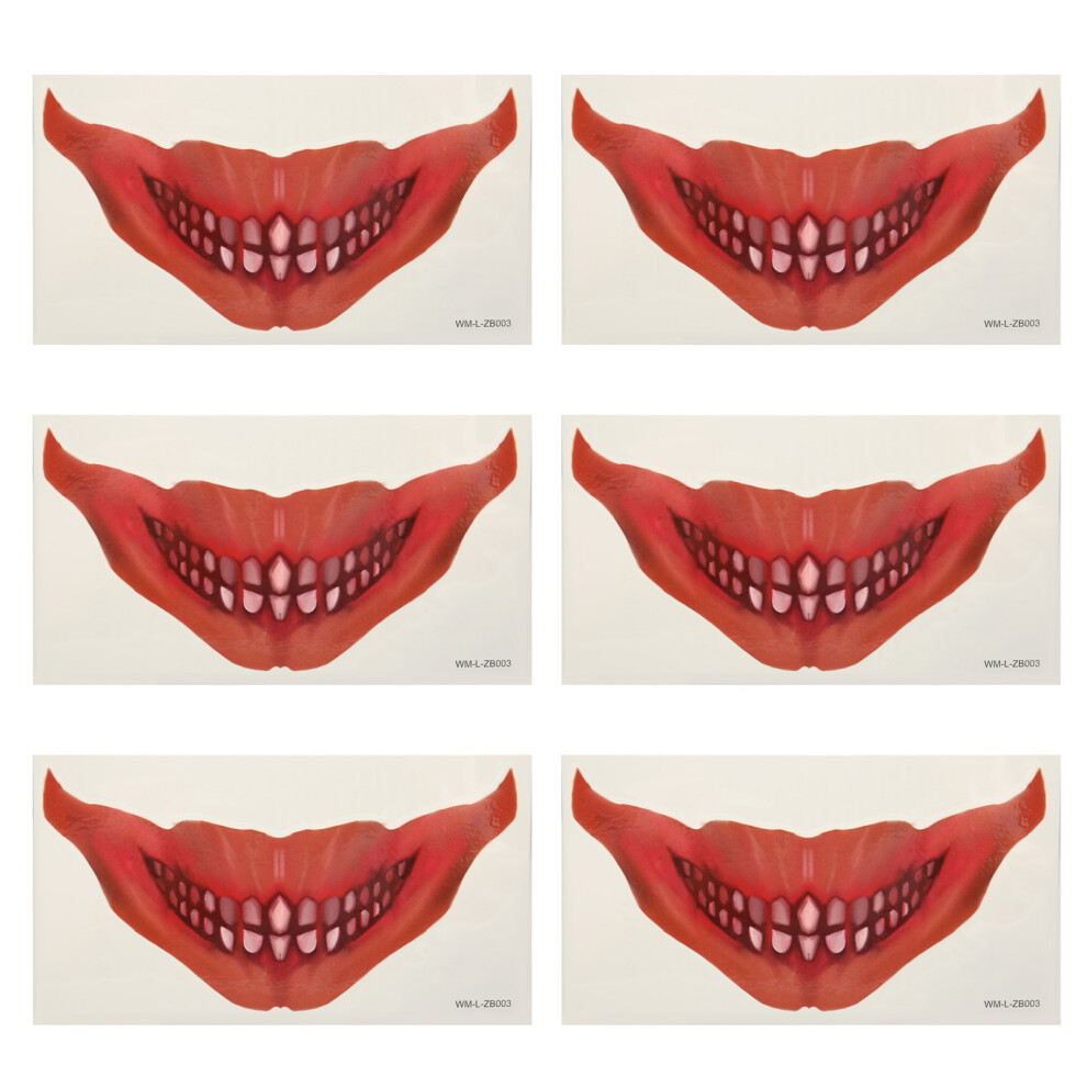 Temporary Halloween Tattoos Waterproof Lip Temporary Tattoos Halloween Prank Makeup Easy To Use Halloween Costume Accessories Long Lasting Halloween
