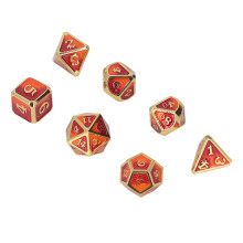 7 Stück Metall-Würfelset mit mehreren Seiten für Heimdekoration & Spielgebrauch, 14+