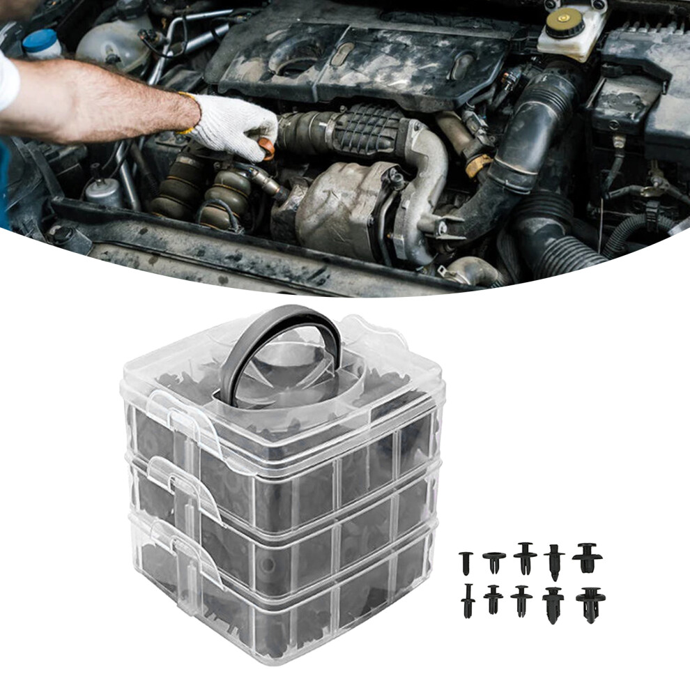 620Pc Car Push Retainer Clips Kit - 16 Types Abs Bumper & Panel Fasteners 3421372268022