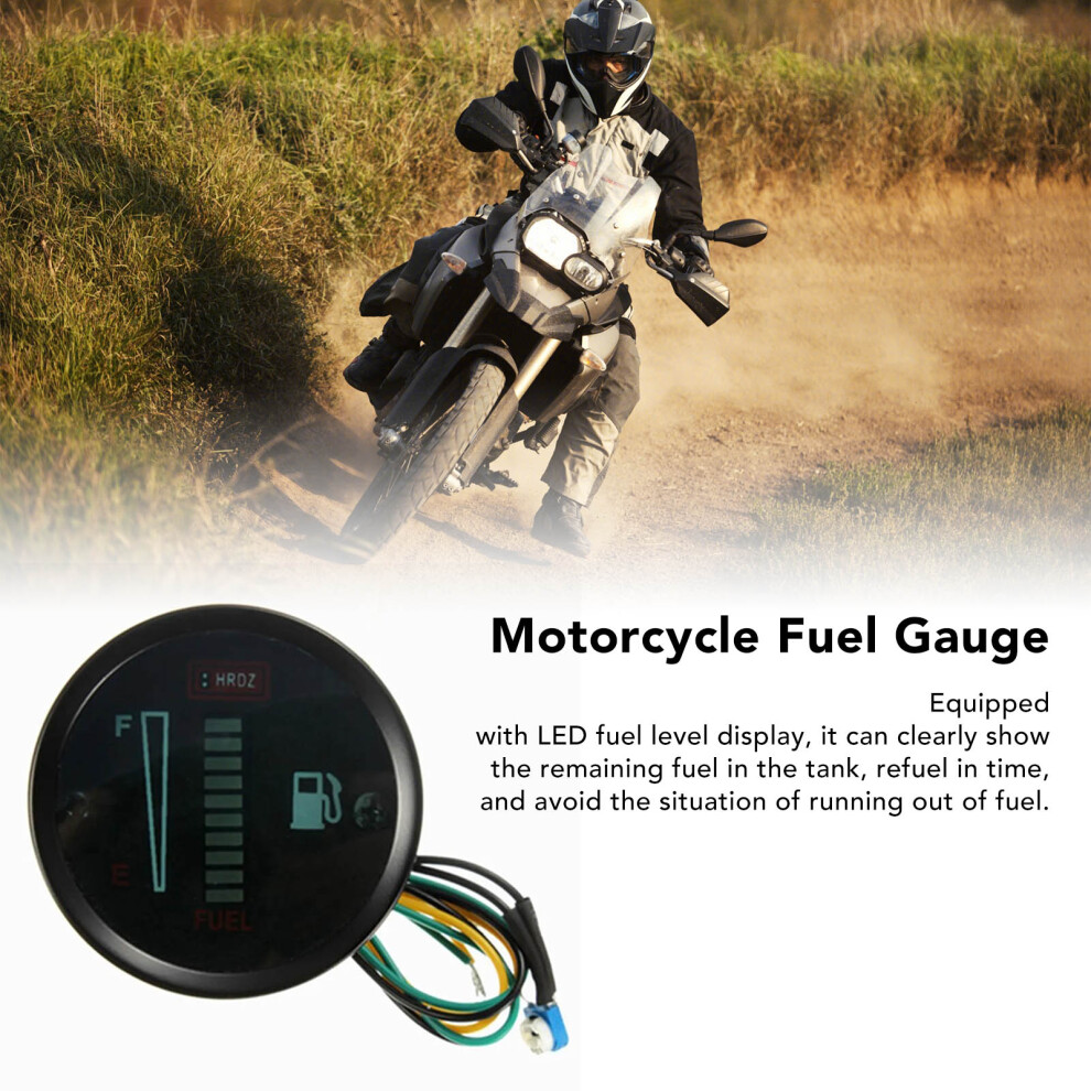Motorcycle Fuel Gauge 12V Lcd 52Mm Oil Level Meter For Car & Bike 3191372267973