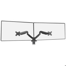 Mars Gaming MARM-PRO2 Support per Doppio Monitor con Doppio Pistone a Gas per Schermi Fino a 27" Movimento Articolato a 360 Nero