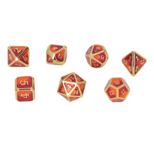 7Pcs Metal Multi-Sided Dice Set for Home Decor & Game Accessories