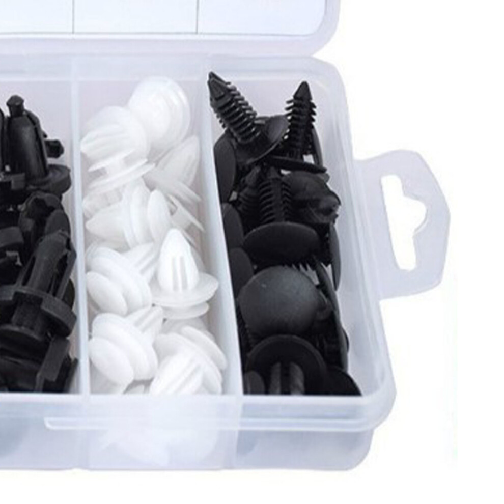 100Pcs Car Body Retainer Clips Set Nylon Push Pins With Pry Bar & Screwdriver 4911372268799