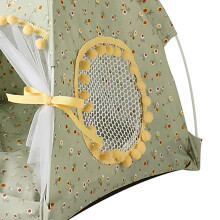 Foldable Cat Tent House 40x40x37cm Waterproof Polyester Fruit Green