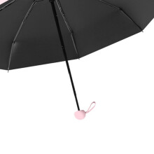 Pinkes 6-Arm faltbarer wasserdichter Regenschirm mit Reißverschluss-Box, 20x6x6cm