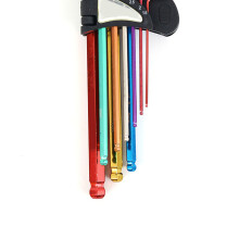 9Pcs Metal Hex Wrench Set, Star Key Ball End, Long Arm, BH 205-HL