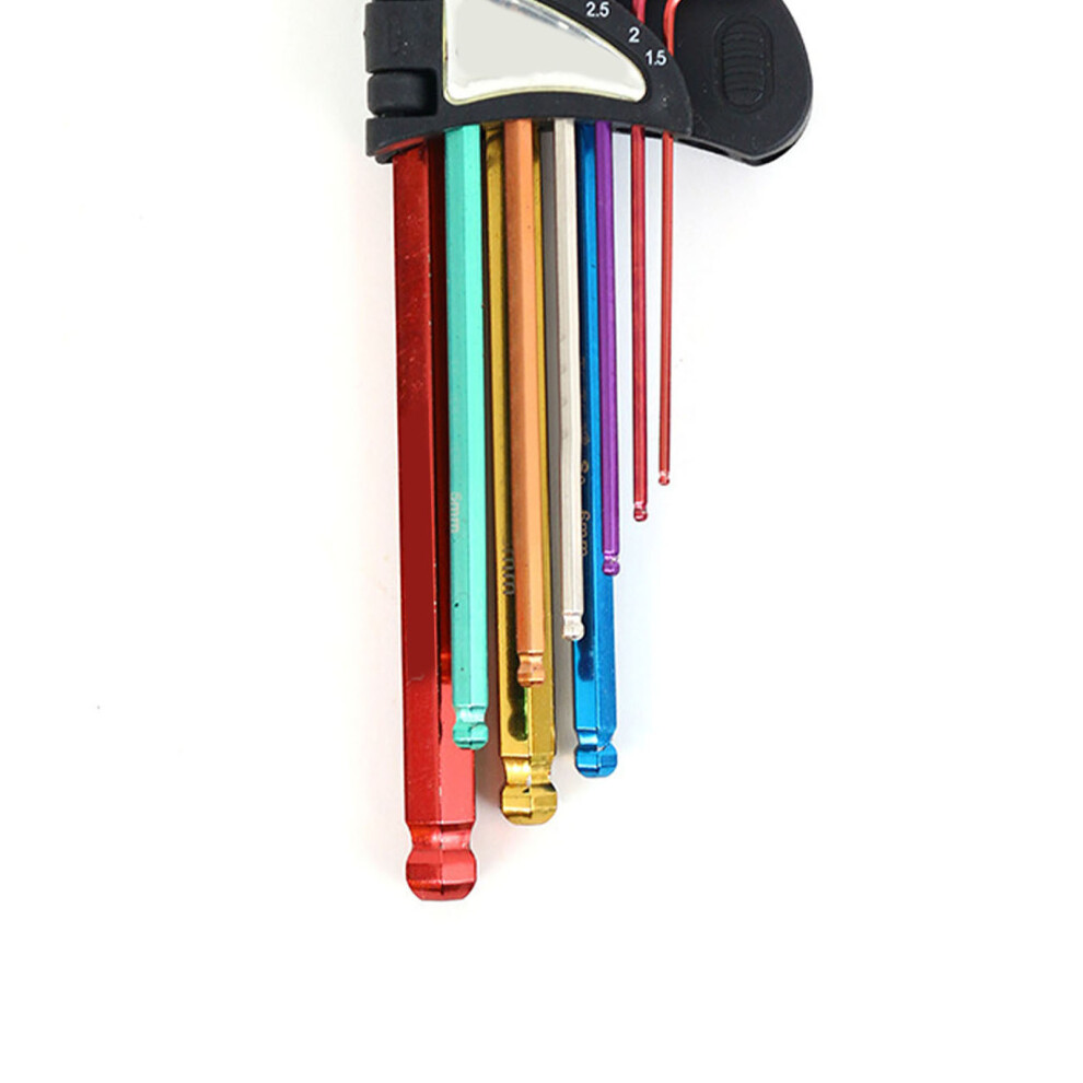9Pcs Hex Wrench Set Ball End Metal Long Arm Repair Tool Bh 205-Hl 7891381957051