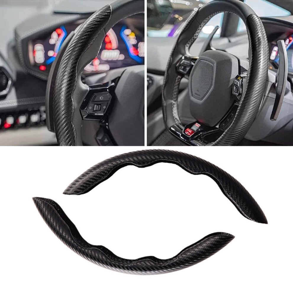 Carbon Fiber Style Steering Wheel Cover 38Cm Anti Slip Durable Grip 3491372269817